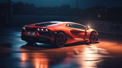 橙色个性跑车电脑壁纸