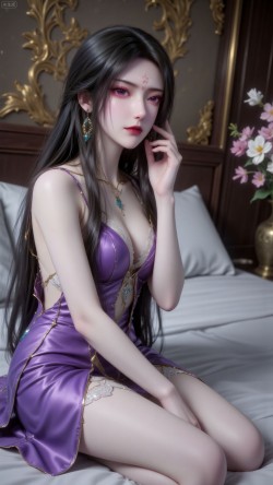 红蝶 动漫国漫壁纸 仙逆动画 性感御姐 睡衣美女图片