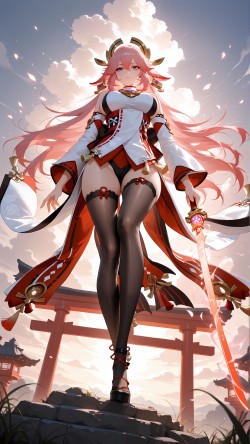 原神 八重神子壁纸 游戏 二次元美女图片下载