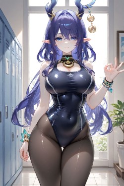 二次元游戏少女 原神纳塔 菈乌玛 泳装 比基尼