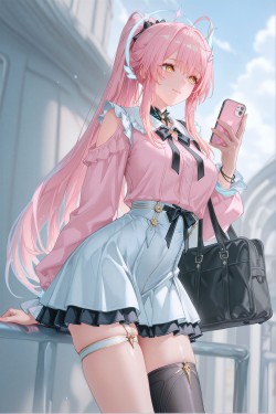 鸣潮爱弥斯 ai绘画 粉色头发女孩 游戏人物剧情