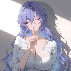 坎特蕾拉，嘘~鸣潮二次元超高清精美头像ai绘画，QQ微信头像，俏皮调皮可爱