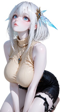 大眼睛可爱少女 锁屏壁纸 漫画身材