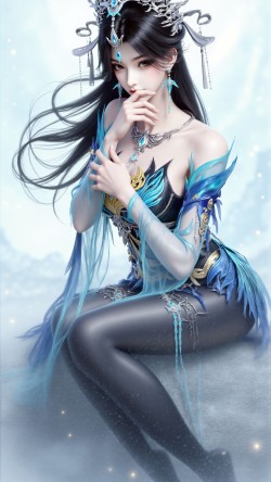 云深不知梦 燕倾菲同人 动漫国漫女神壁纸 皮裤 质感