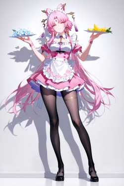 超模女仆 ai绘画 手游崩坏星穹铁道 黑丝裤袜二次元少女