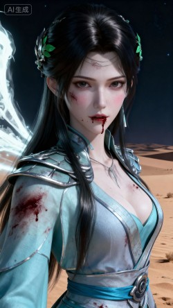 云韵壁纸 国漫女神 斗破苍穹 御姐美女 受伤