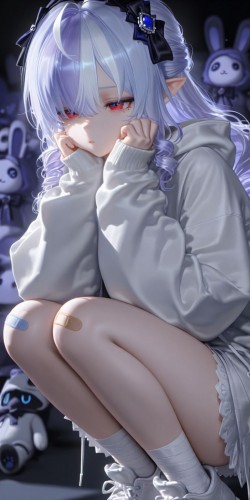 绝区零忧郁女团。星见雅 仪玄 ai绘画 薇薇安