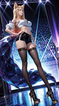 KDA女团 4k高清壁纸 阿狸 卡莎 英雄联盟壁纸 ai绘画