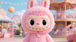 粉色 拉布布 高清桌面壁纸