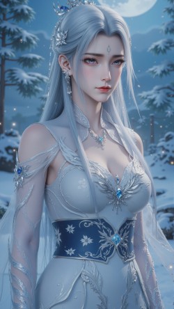 诛仙3 白发版 陆雪琪新版建模壁纸。国漫女神 点击图片下载高清原图