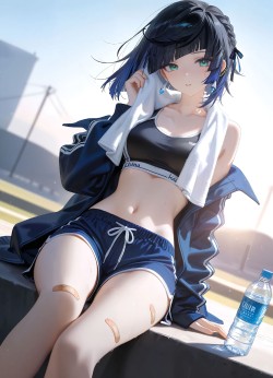 运动系列 原神 八重神子 甘雨 神里绫华 凝光