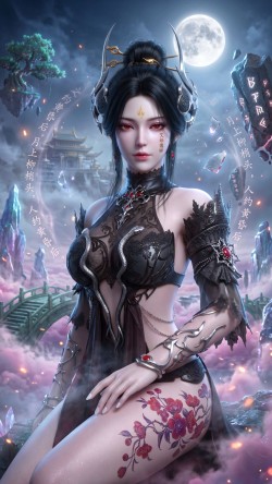 魅魔 艾姬德娜 游戏壁纸 命运方舟 手机锁屏封面 美腿 完美身材