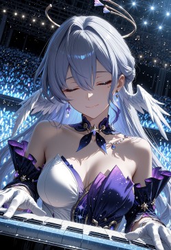 高清二次元游戏壁纸 崩坏星穹铁道 知更鸟 AI绘画 AI作画