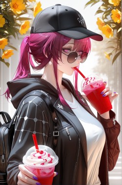 多买了一杯，请你喝。星穹铁道 布洛妮娅 卡芙卡 二次元