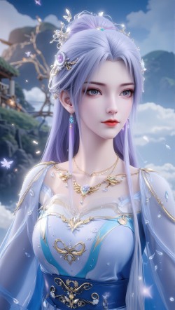 清漪仙蝶绕身。国漫 壁纸 完美世界 清漪 超高清