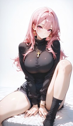 一起加油吧💕。#二次元 #极品身材 #大长腿 #完美身材 #粉色头发