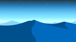 简约风景 山 星空 桌面壁纸