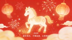 2026新年快乐 万事如意 心想事成 马年电脑壁纸