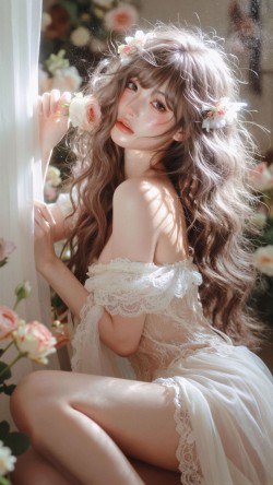 多图 森女系油画风少女 拍照姿势不重样 美女壁纸 手机壁纸