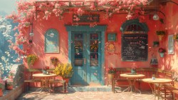 阳光小店 浪漫 暖色调 鲜花 电脑壁纸高清全屏