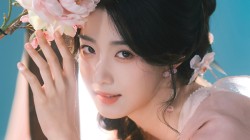 唯美 花 美女卢昱晓电脑壁纸