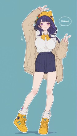 二次元开放世界游戏原神雷电将军、凝光，可爱元气少女系列