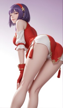 麻宫雅典娜 视觉冲击 性感女神 拳皇 手机壁纸