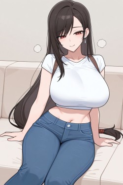 最终幻想7重制版 蒂法居家牛仔裤壁纸