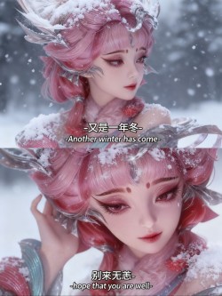 王者英雄冬日电影感叙事拼图，鲜活的身躯和细腻的表情AI创作（又是一年冬，别来无恙）