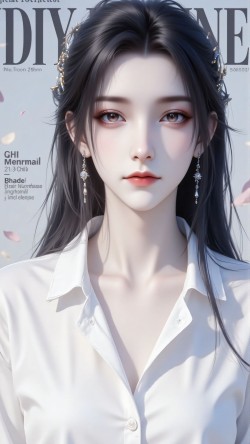 诛仙陆雪琪白衬衫 杂志封面 动漫动画小说国漫女神壁纸