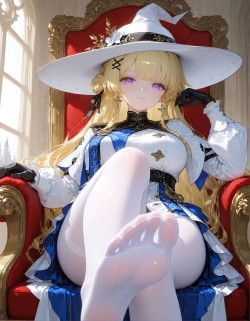 【鸣潮 菲比】二次元少女 白丝 美腿 丝袜