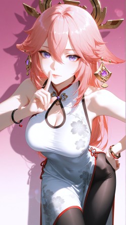 #原神 #八重神子 #ai绘画