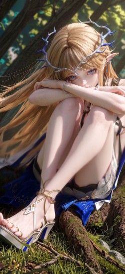 ai精灵少女 二次元美图分享 ai生图 卡提希娅 鸣潮