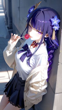 被小太妹堵小巷里了？可她好像就一个人 原神 雷电将军 神里绫华 芙宁娜 胡桃