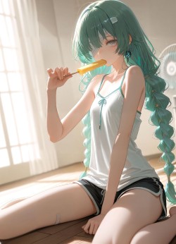 一起吹风扇吃雪糕吧！鸣潮 弗洛洛 椿 珂莱塔 卡提希娅