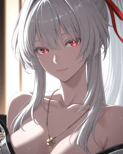 绯雪这张脸真的越看越上头 清晨的第一份心动 鸣潮绯雪 二创 二次元ai绘画