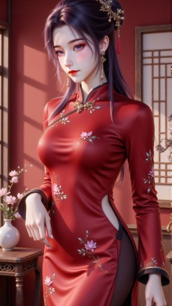 师兄啊师兄 云霄仙子红色旗袍壁纸 国漫女神