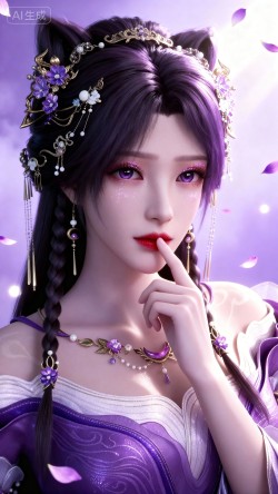 有点抽象，姬紫月新建模4k壁纸 动画动漫遮天 国漫女主