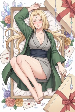 拆礼物盲盒：春野樱 纲手 火影忍者 雏田 手鞠