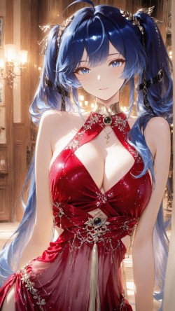 校园里的鸣潮尤诺 二次元游戏壁纸 教室裙子黑丝