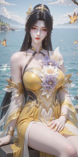 王曦仙子，动漫动画国漫美女壁纸，御姐大长腿肉肉腿