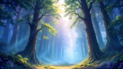 光之森林唯美风景桌面壁纸