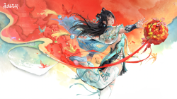 永劫无间 蓝梦 高清壁纸 美女壁纸 游戏 伴生皮肤