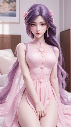 粉色旗袍 完美世界 云曦 国漫 动漫