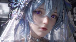 脸部细节特写唯美 ai二次元美图分享 守岸人 鸣潮 电脑壁纸 超高清桌面
