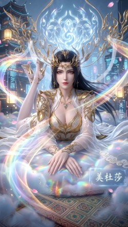 赛博风格 美杜莎斗圣新建模皮肤 斗破苍穹 国漫女神 大长腿美女