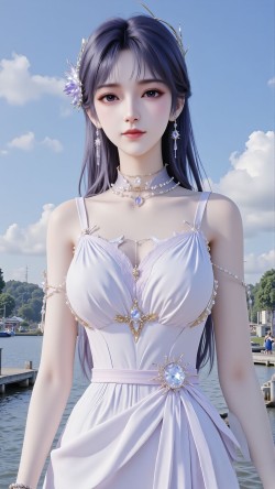 国漫女神高清壁纸 神印王座圣采儿 纯洁清新