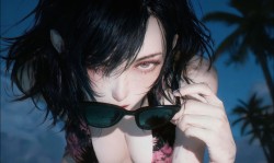 海边沙滩 度假美女 桌面壁纸 平板电脑 写实高清