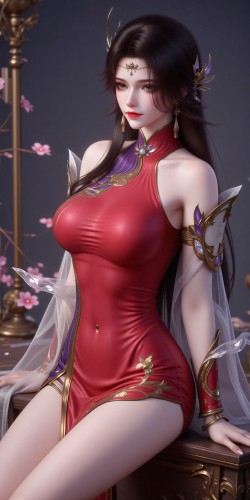 还是师娘韵味十足。斗破苍穹玄衣国漫女神美女壁纸 皮衣质感