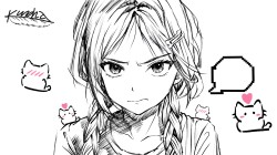 动漫线条人物女孩电脑壁纸 二次元周边、二次元小说推荐、二次元游戏攻略